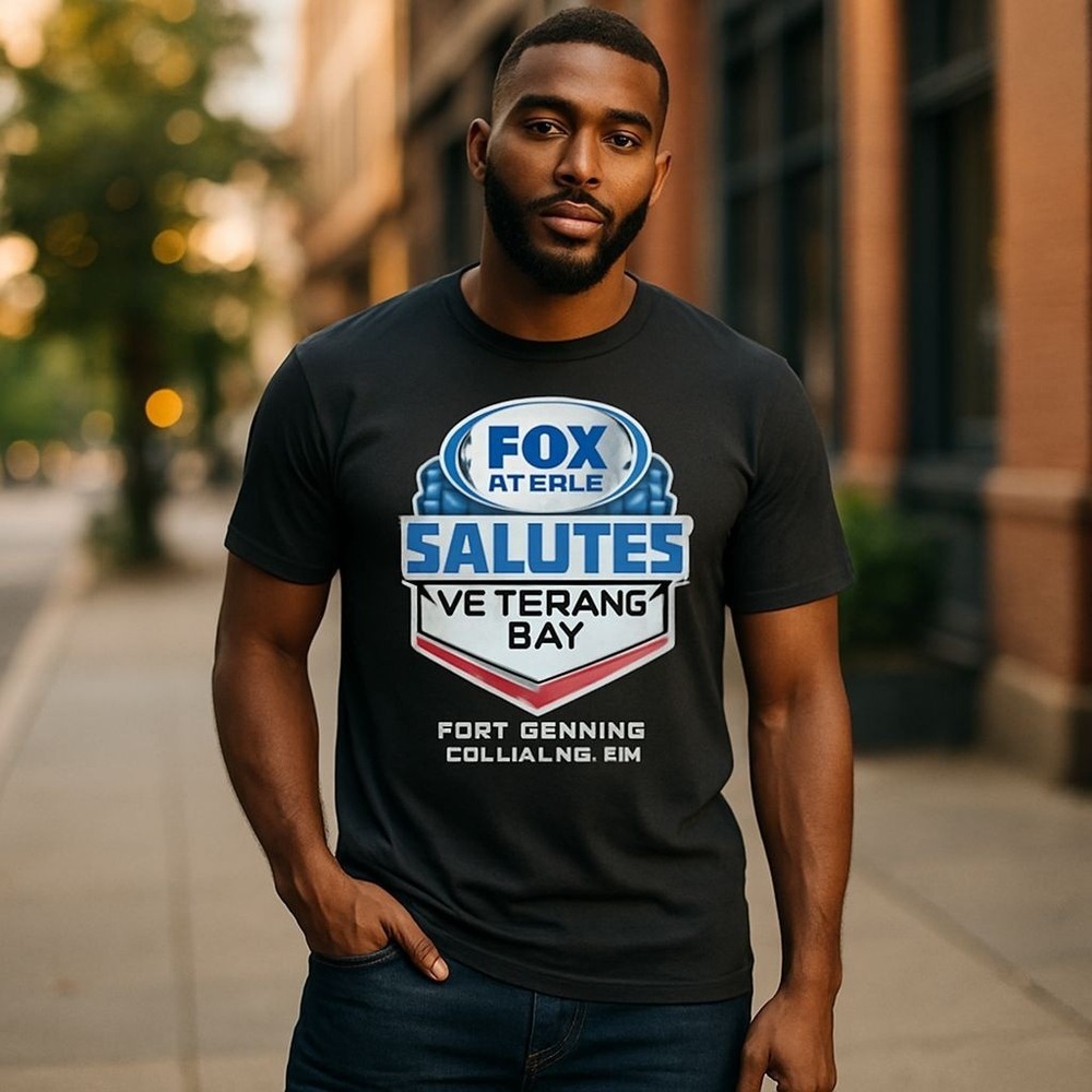 Fox Sports Salutes Veterans Day T-Shirt Fort Benning GA Bella Canvas M